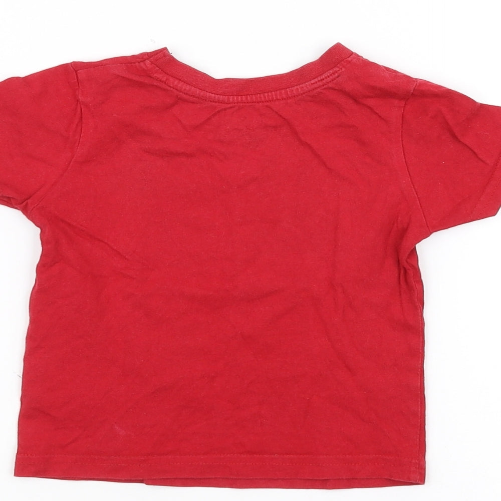 Primark Baby Red Basic T-Shirt Size 9-12 Months - Lion