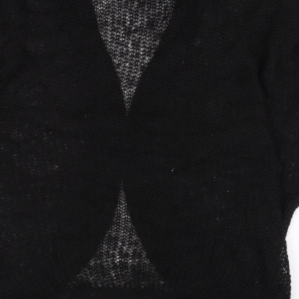 H&M Womens Black Knit Jacket Coatigan Size M