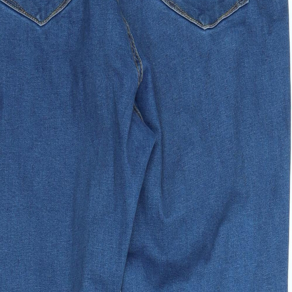 Denim & Co. Womens Blue Denim Straight Jeans Size 18 L24 in