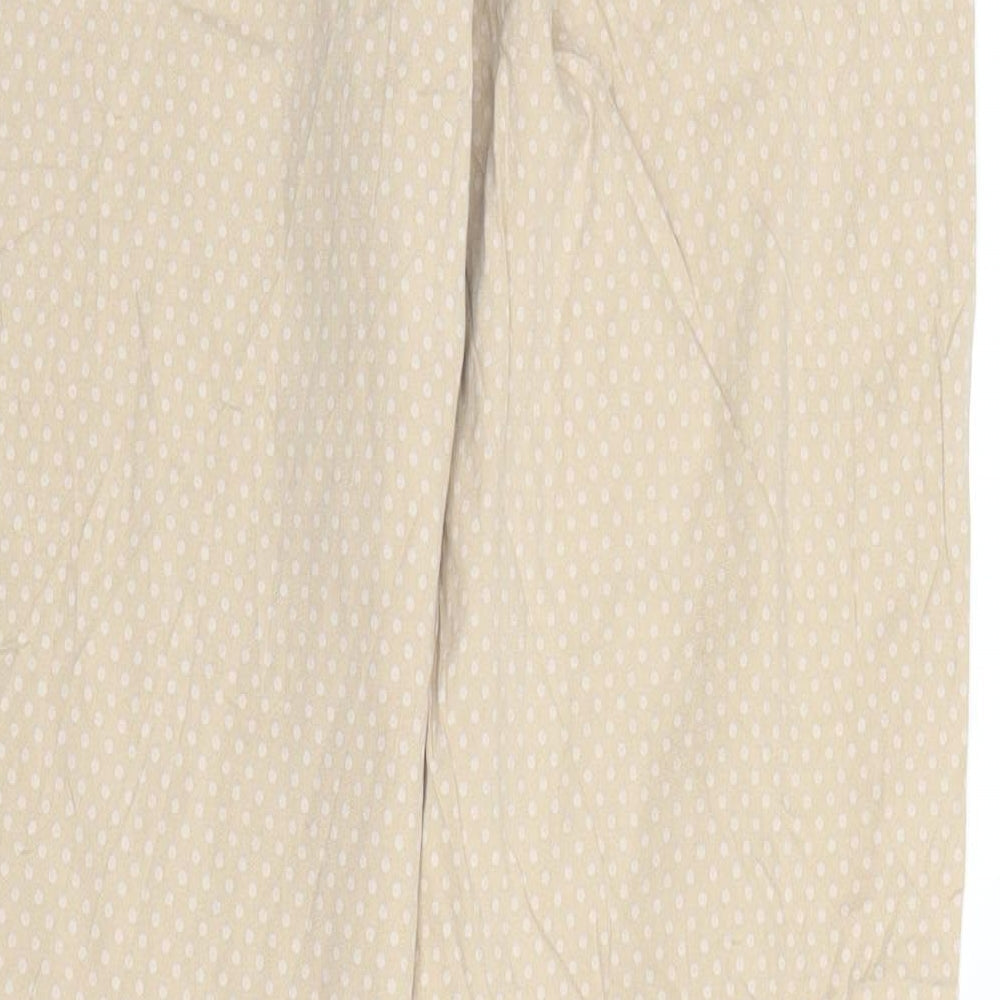 Morgana Womens Beige Polka Dot Trousers Size 28 in L27 in