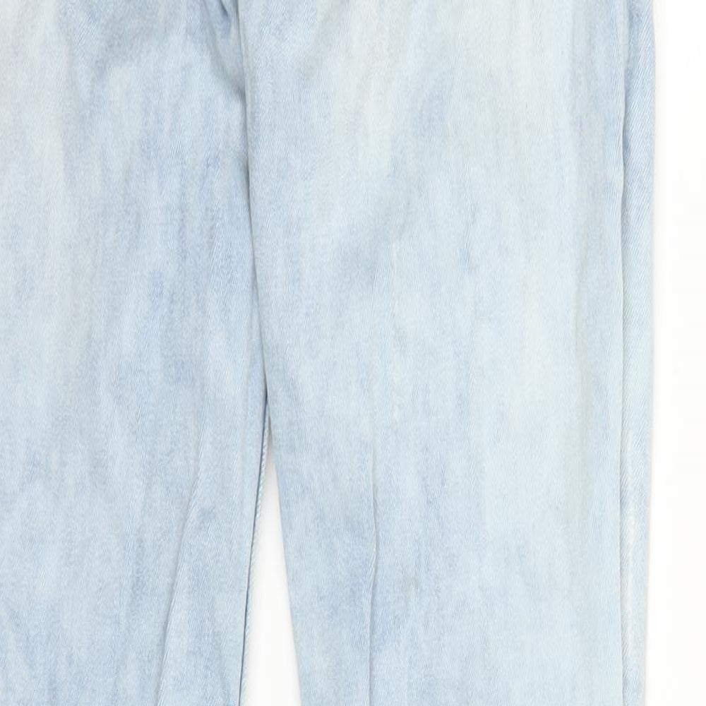 Leana Woman Womens Blue Denim Straight Jeans Size 4 L25 in