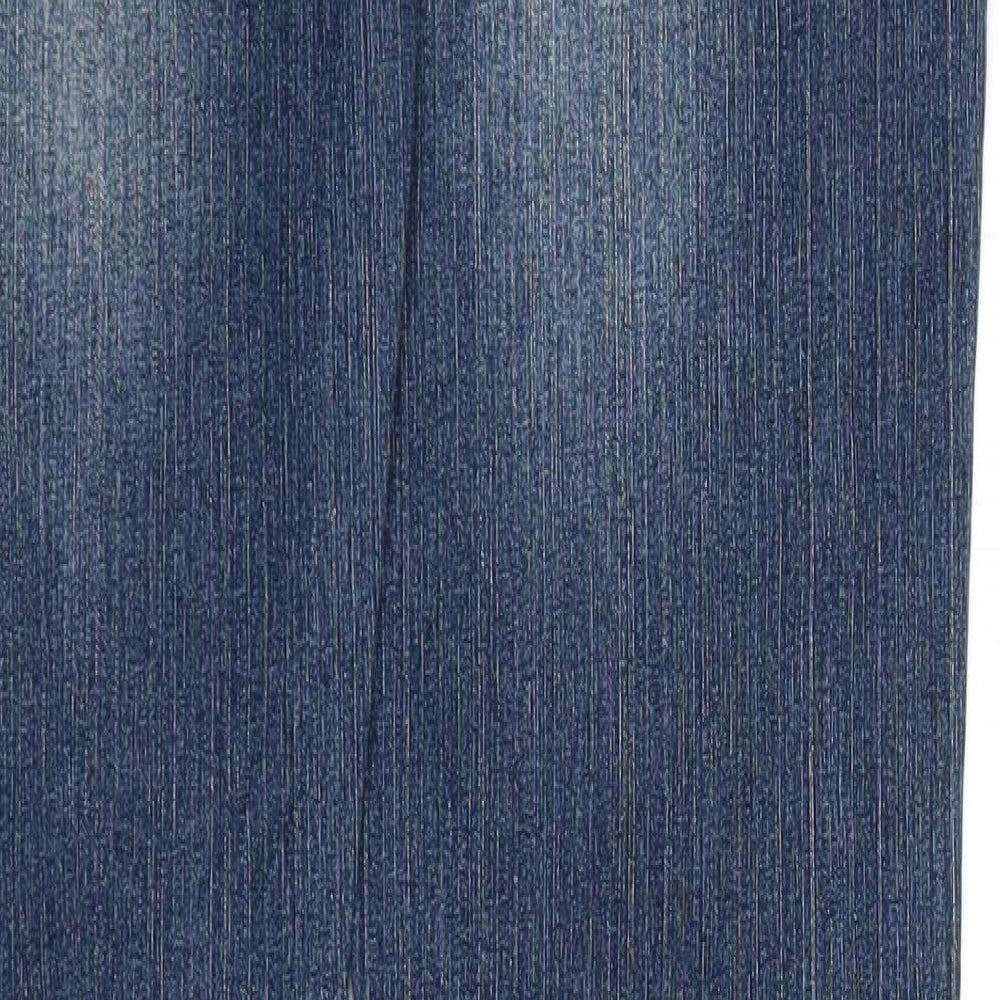 Koe Womens Blue Denim Straight Jeans Size L L33 in