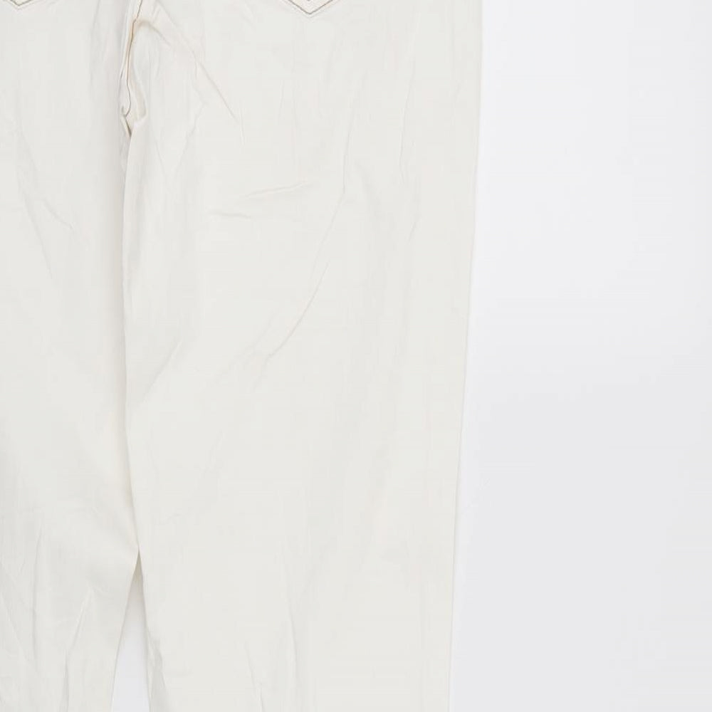 Hirsch Womens White Straight Jeans Size 12 L31 in