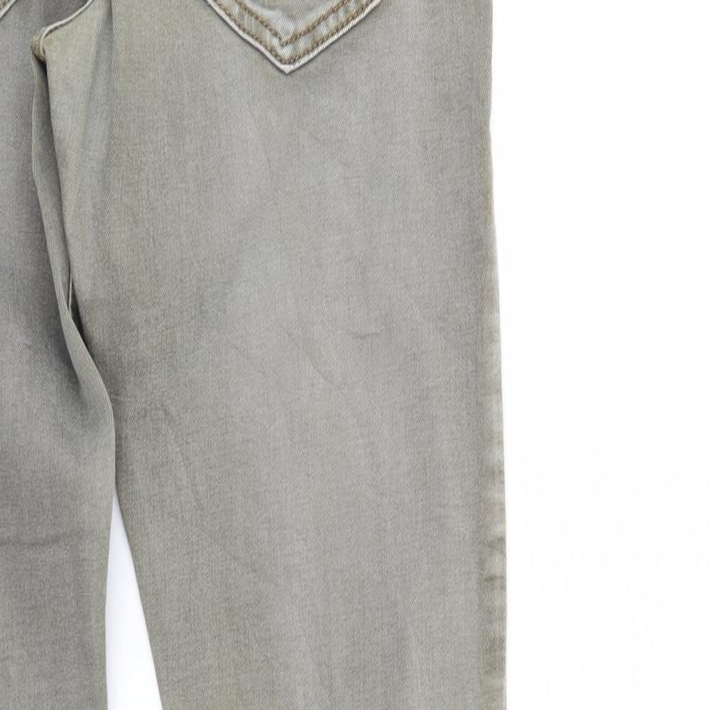 Onado Womens Grey Denim Tapered Jeans Size 8 L28 in
