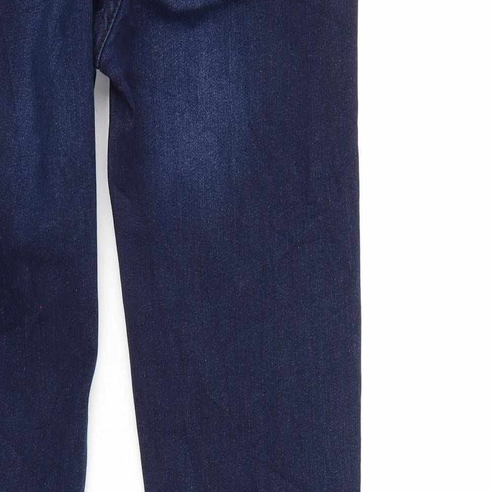 H&M Womens Blue Denim Straight Jeans Size 8 L28 in