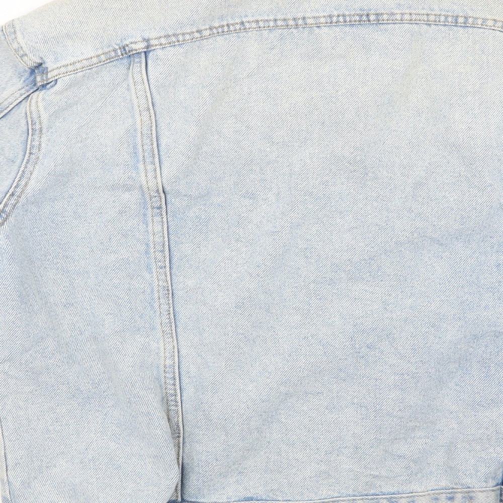 New Look Womens Blue Biker Jacket Size 10 - m