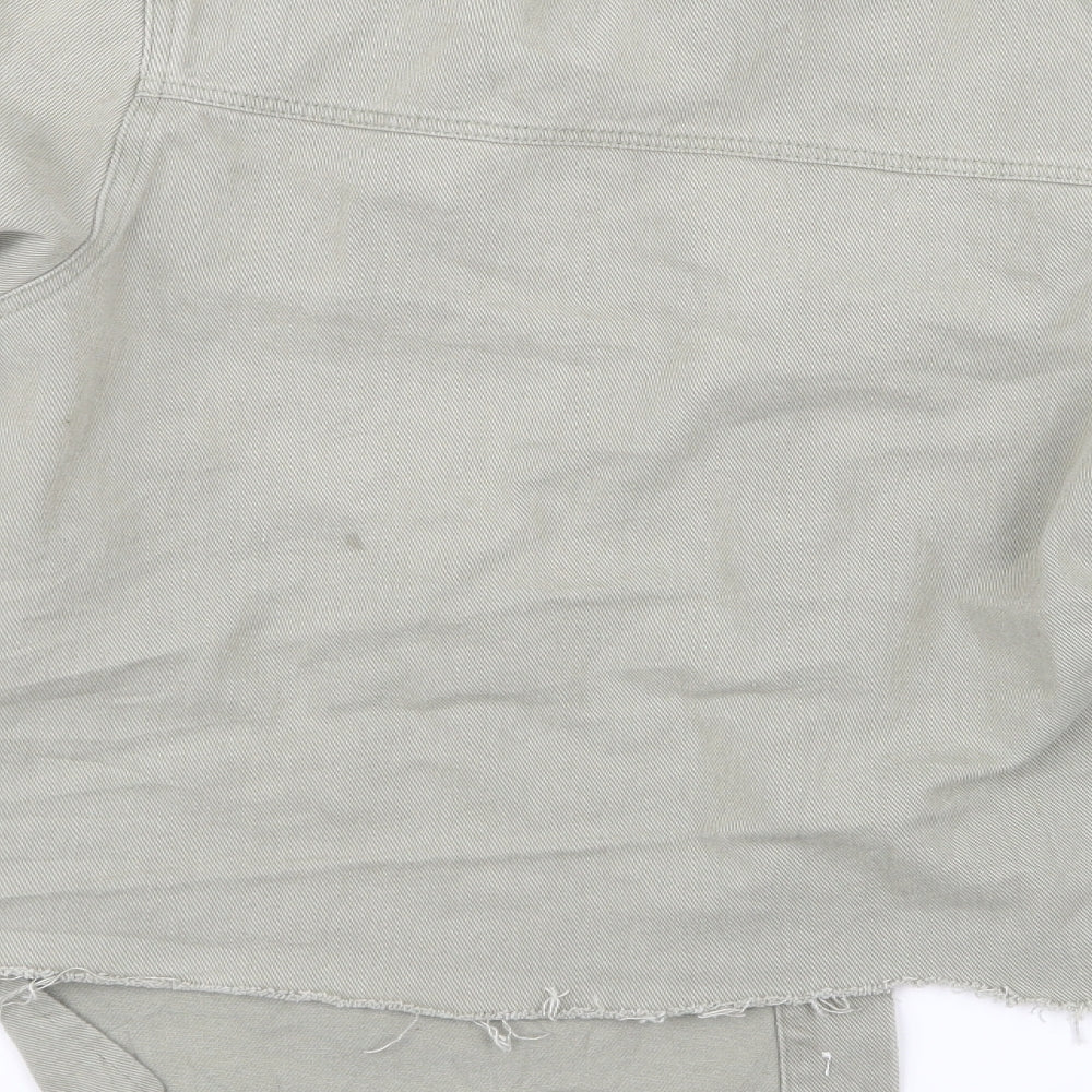 Missguided Womens Green Basic Button-Up Size 8
