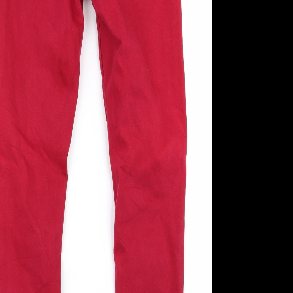 mosh Womens Red Skinny Jeans Size 26 L25 in