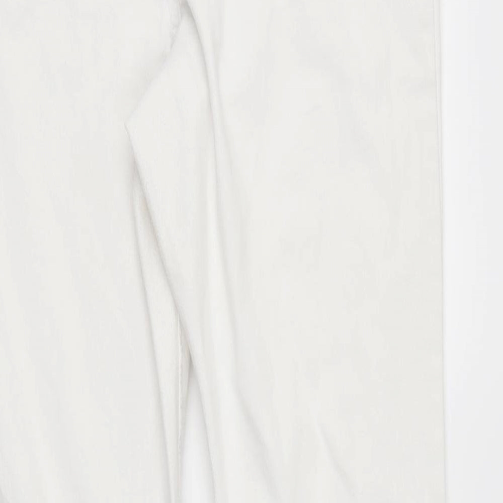DenimCo Womens White Denim Skinny Jeans Size 14 L26 in