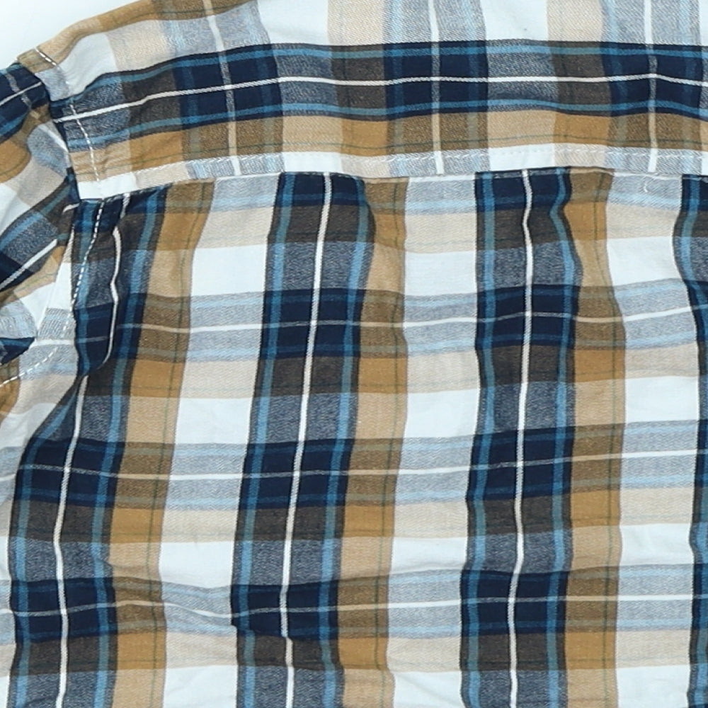 Little Rebel Baby Blue Plaid Basic Button-Up Size 12-18 Months