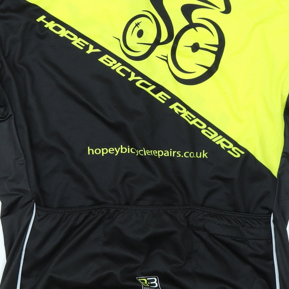 Hopey Mens Yellow Basic T-Shirt Size L