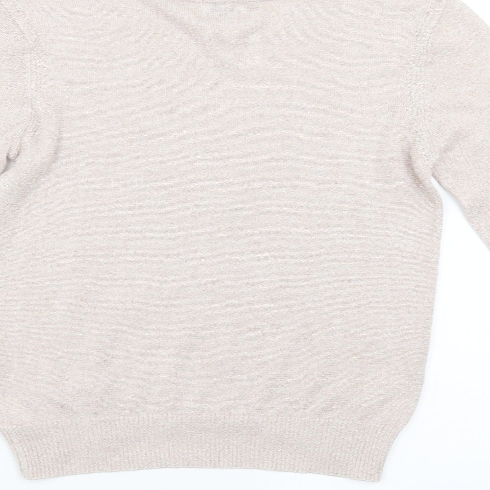 River Island Girls Pink Pullover Jumper Size 9-10 Years - glittery