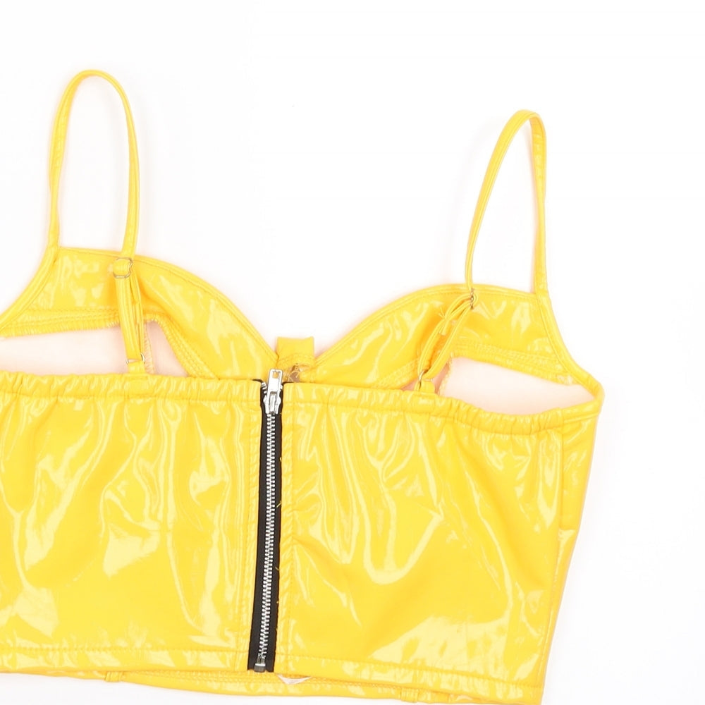 Nanana Womens Yellow Camisole Blouse Size 6 - bra top