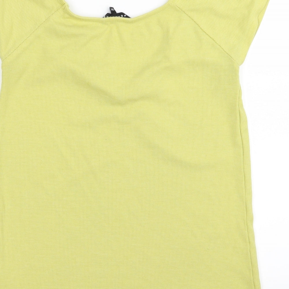 Peacocks Womens Yellow Basic T-Shirt Size 14