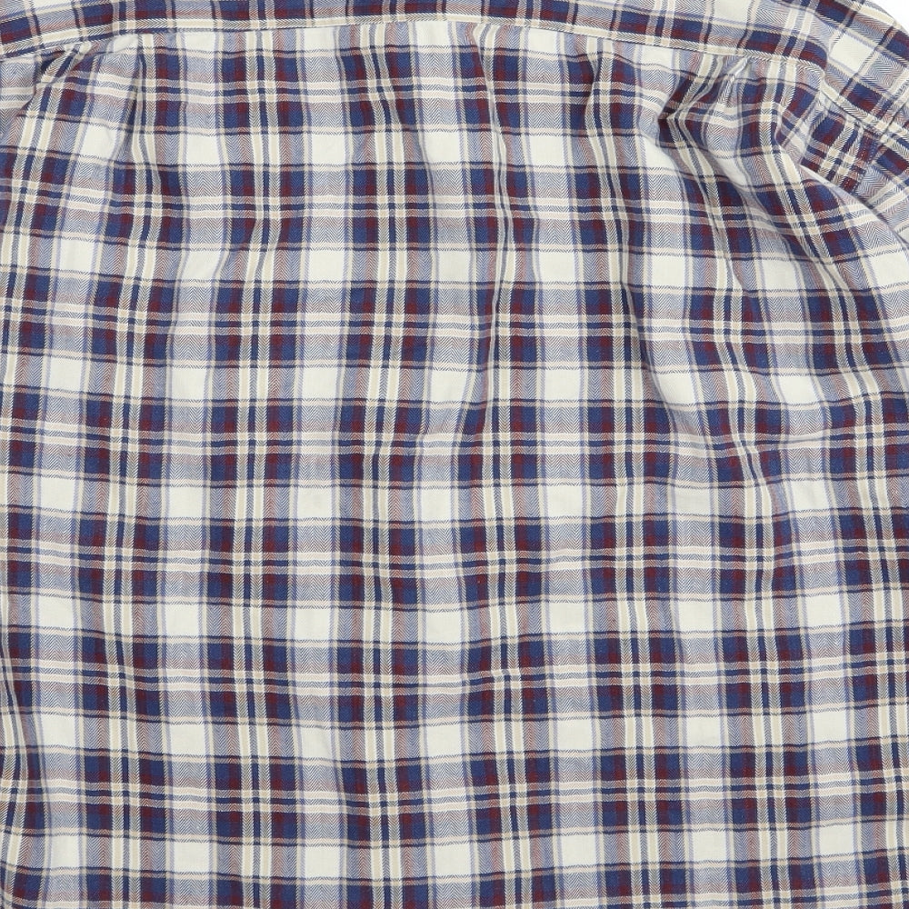 argelo Mens Multicoloured Check Button-Up Size 17