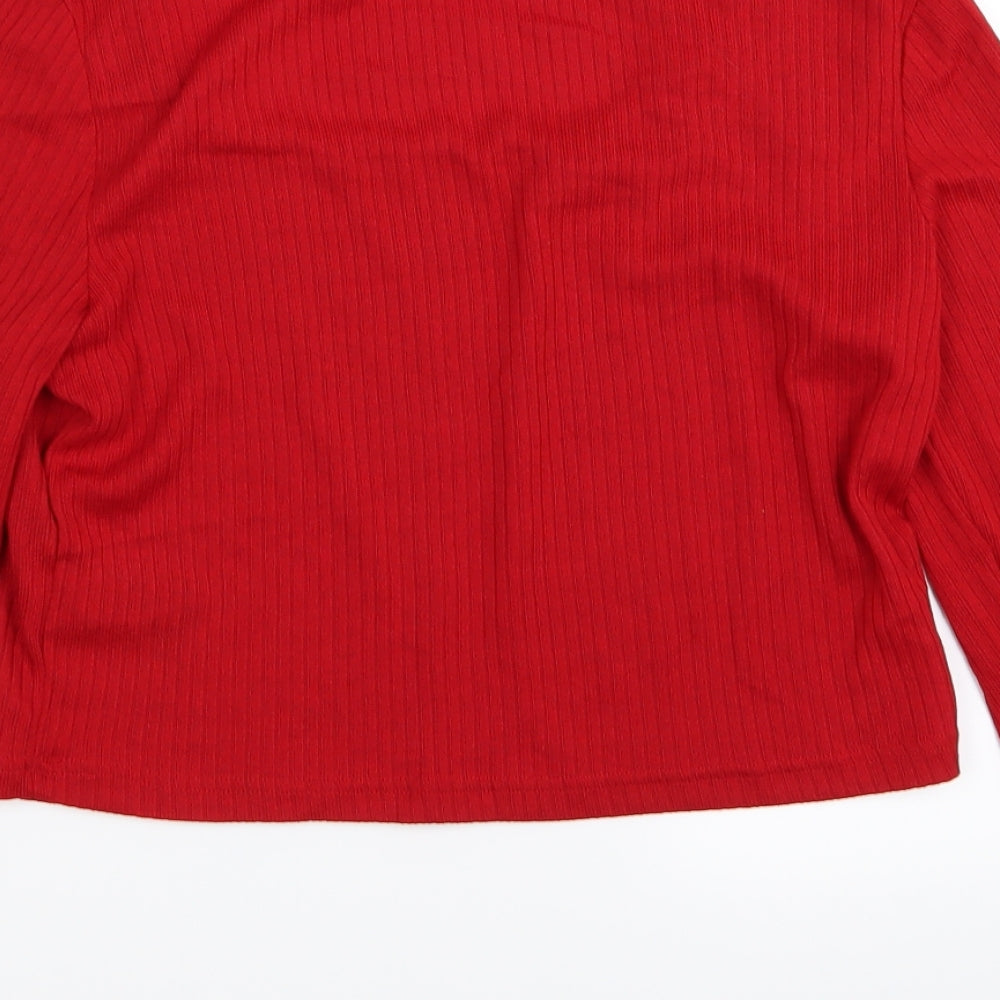 Divided by H&M Womens Red Basic T-Shirt Size 12