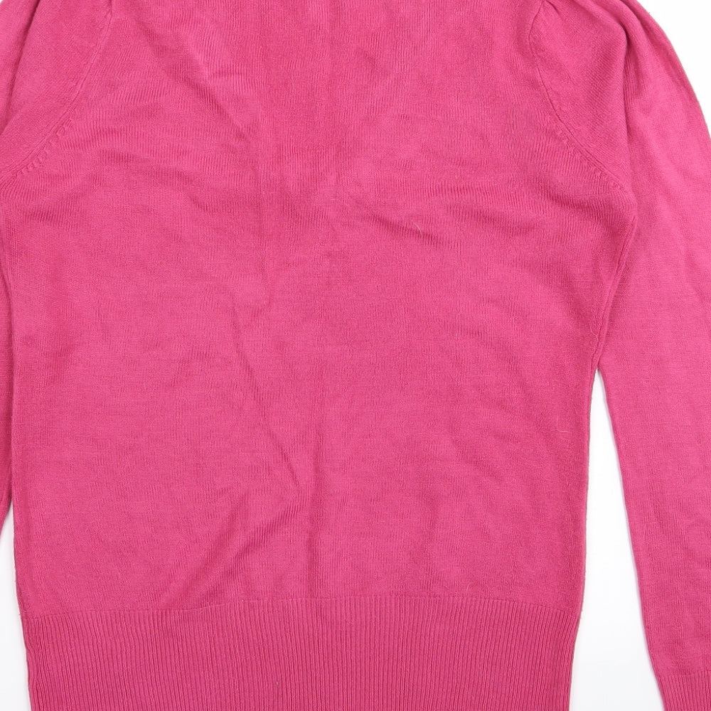 made with love Womens Pink Basic T-Shirt Size 10