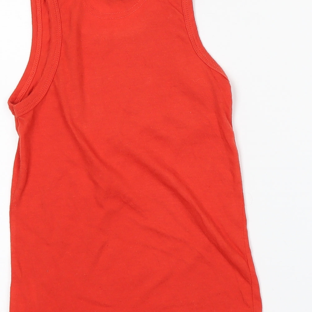 Lee Cooper Boys Orange Basic T-Shirt Size 7-8 Years