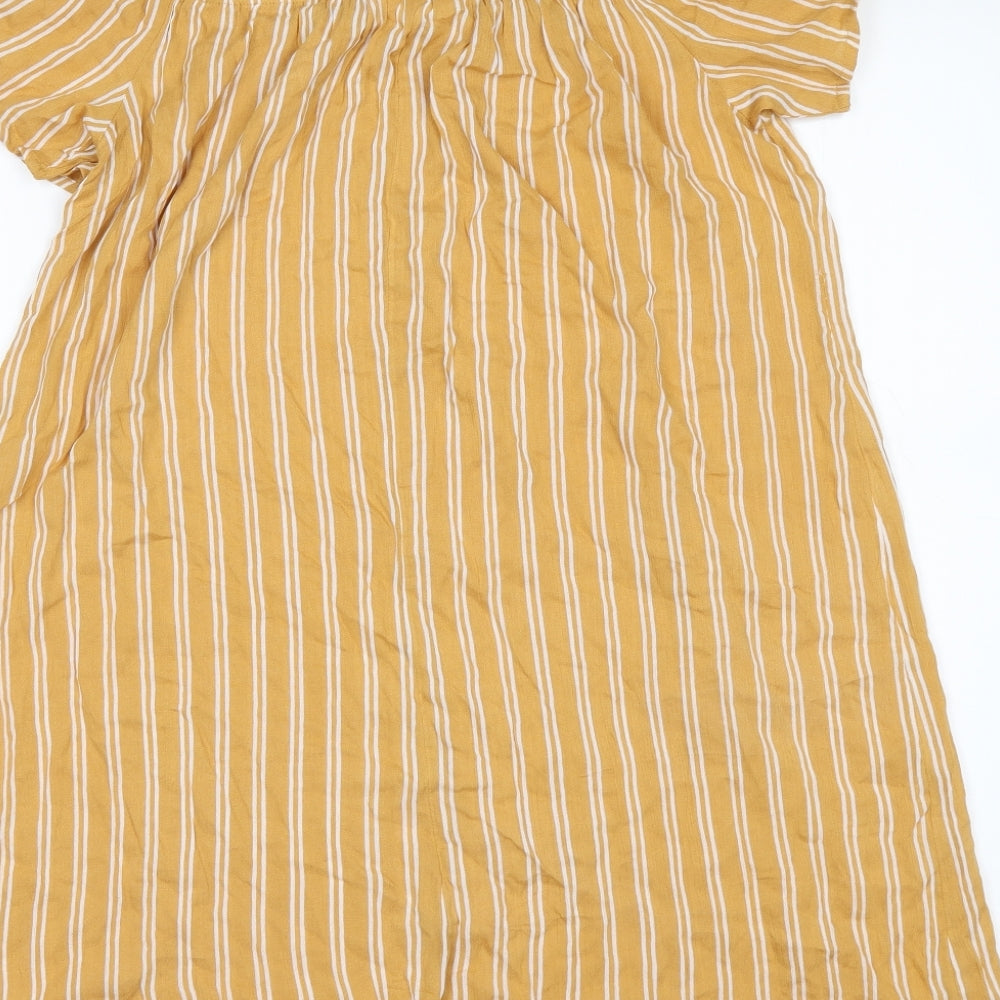 Primark Womens Yellow T-Shirt Dress Size 8