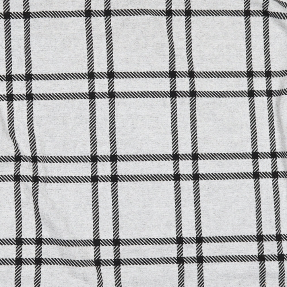 F&F Womens Grey Check Pullover Jumper Size 6