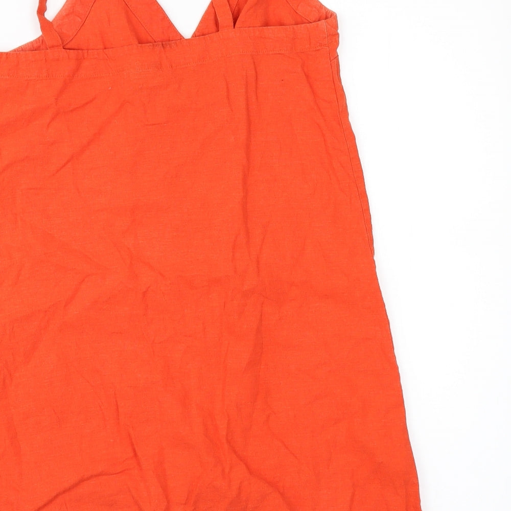 Topshop Womens Orange A-Line Size 8