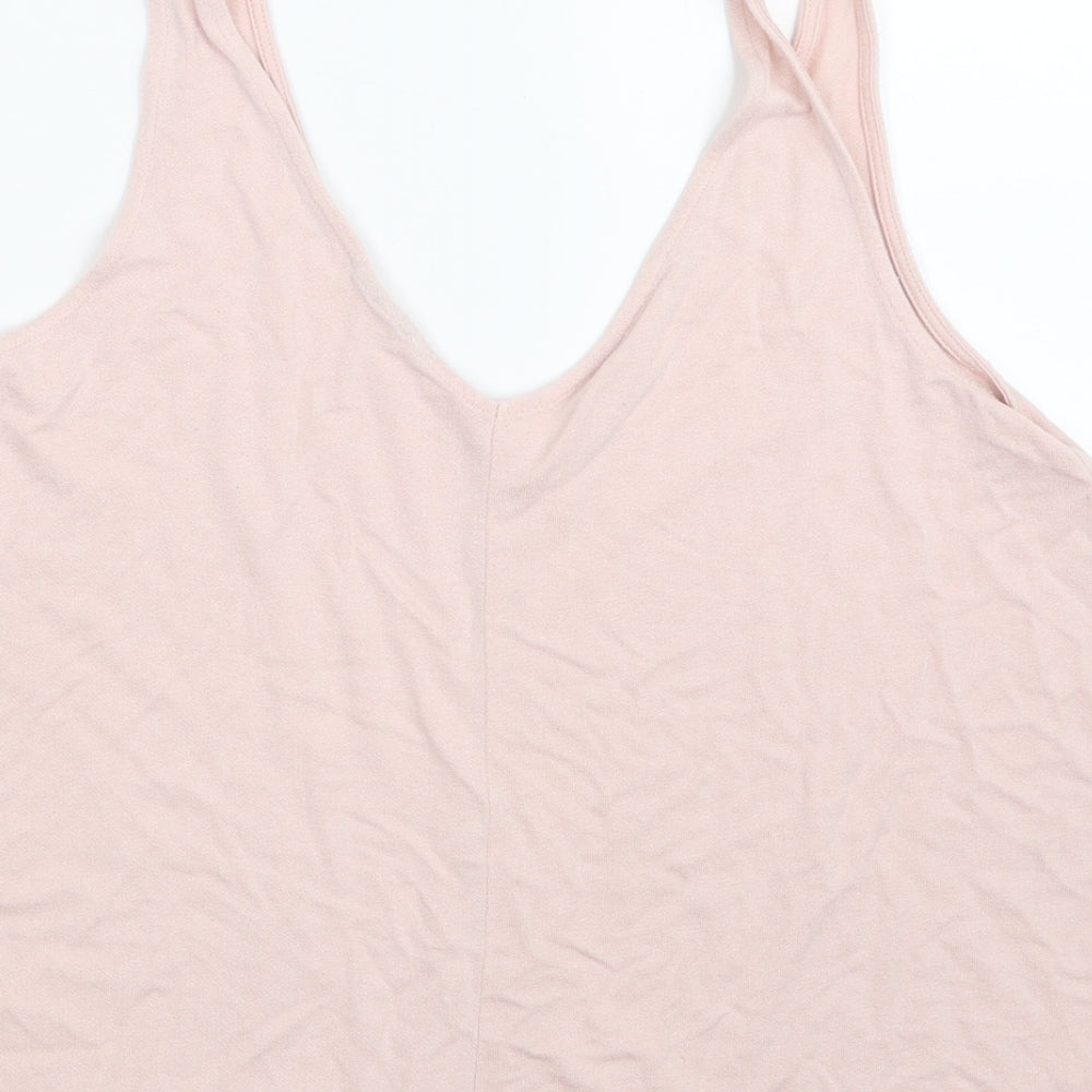 Topshop Womens Pink Cropped T-Shirt Size 8