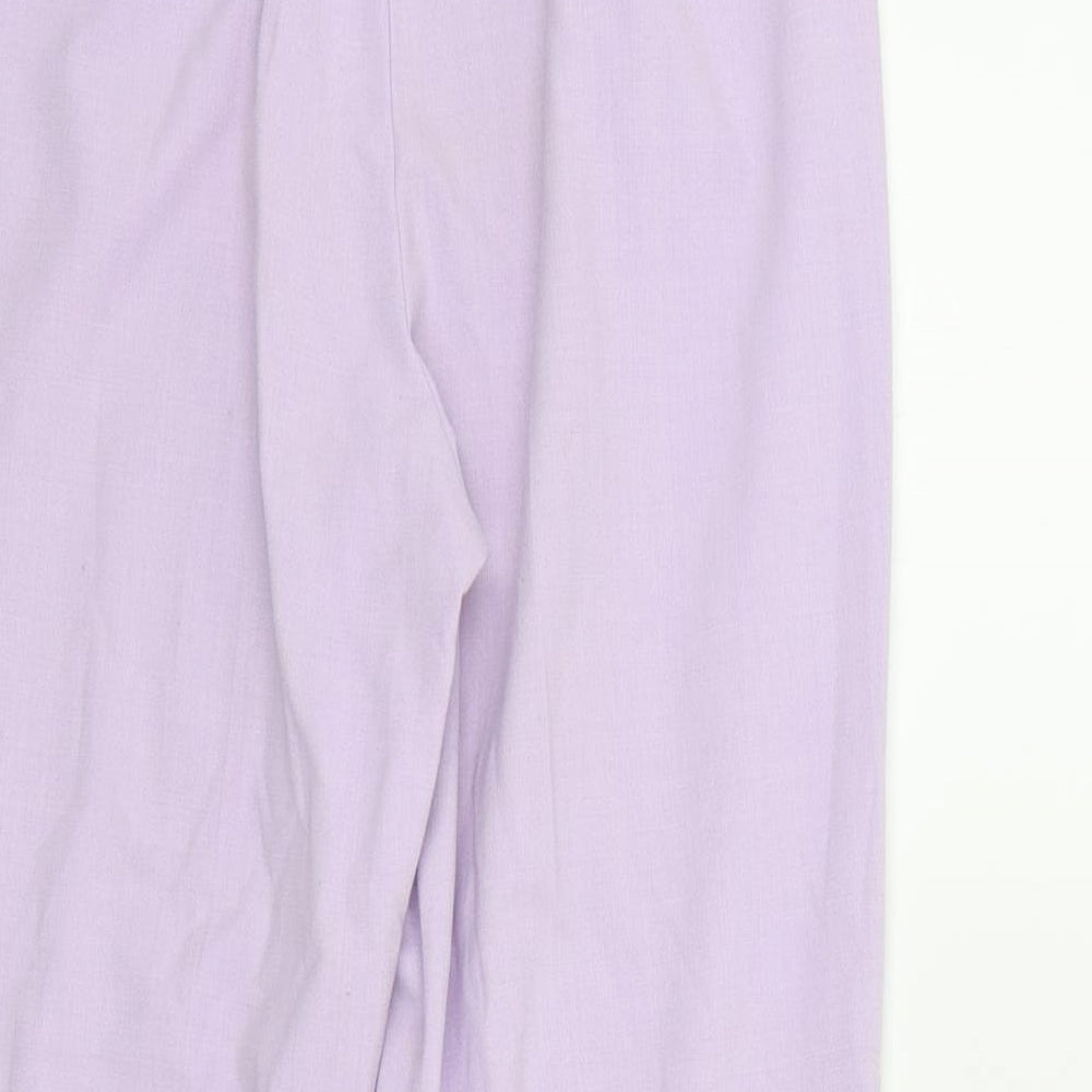 Marks & Spencer Womens Purple Trousers Size 10 L23 in