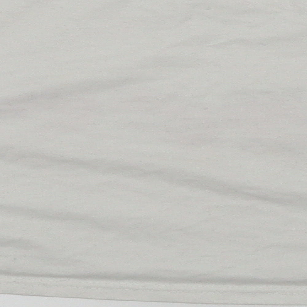 Preworn Womens White Colourblock Basic T-Shirt Size M