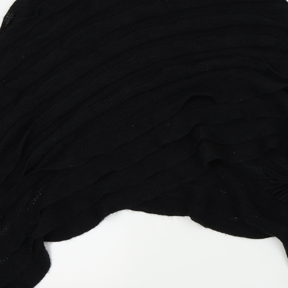 Preworn Womens Black Jacket Poncho One Size