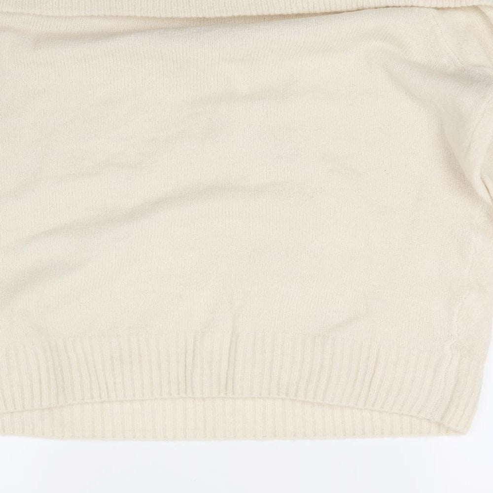 Studio Womens White Knit Pullover Jumper Size 14