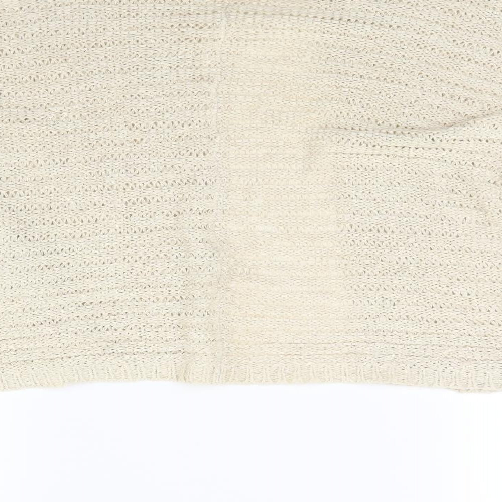Wallis Womens Beige Knit Wrap Jumper Size M