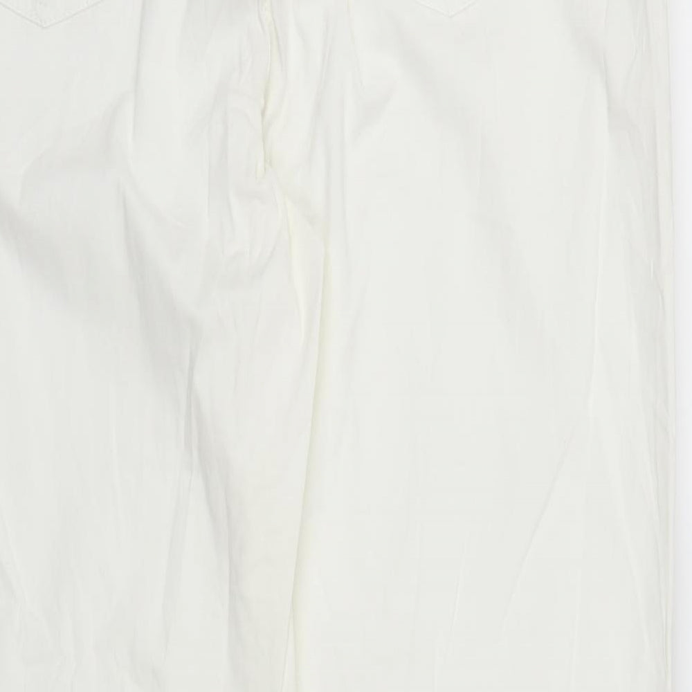 Preworn Womens White Denim Straight Jeans Size XL L26 in