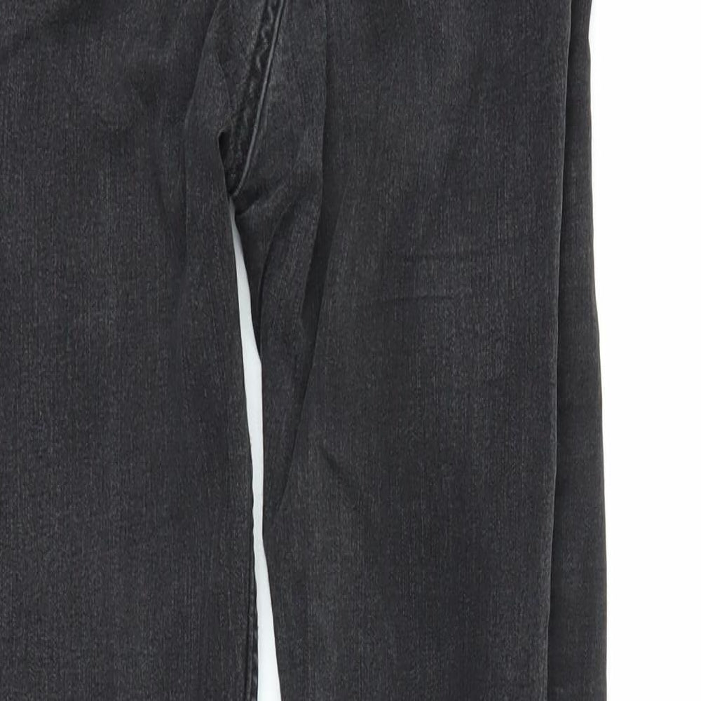 H&M Womens Black Denim Skinny Jeans Size 8 L25 in