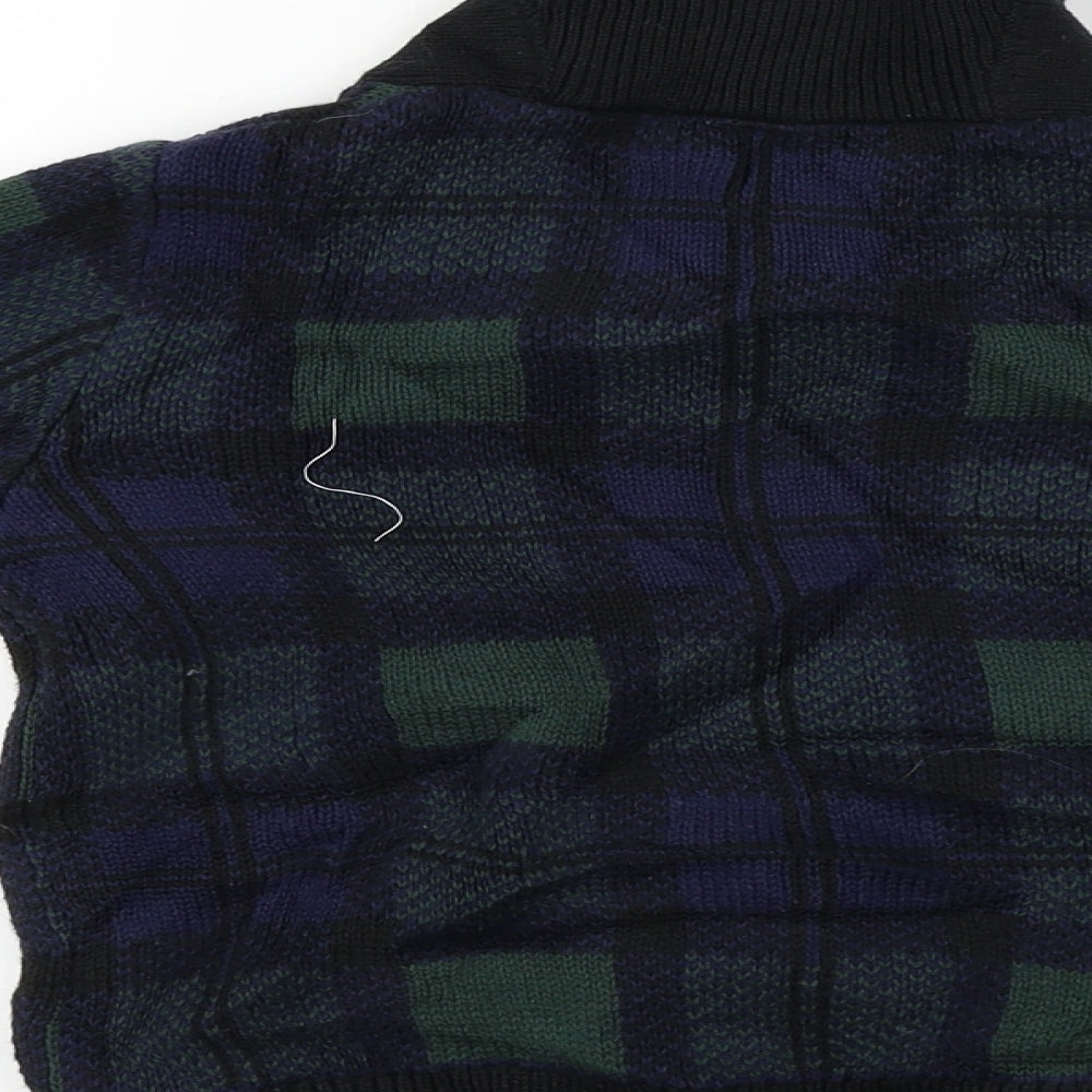 Gap Boys Black Check Pullover Jumper Size 5 Years