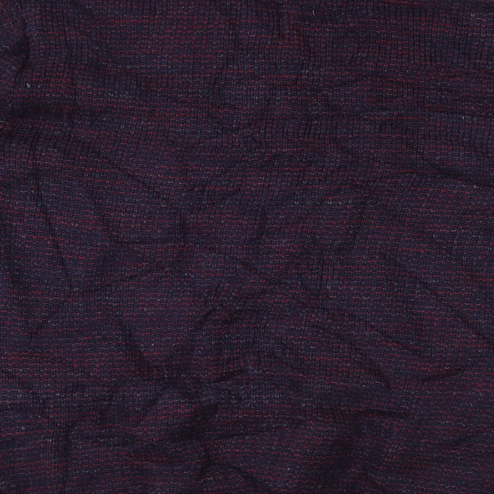 Marks & Spencer Mens Purple Henley Jumper Size M