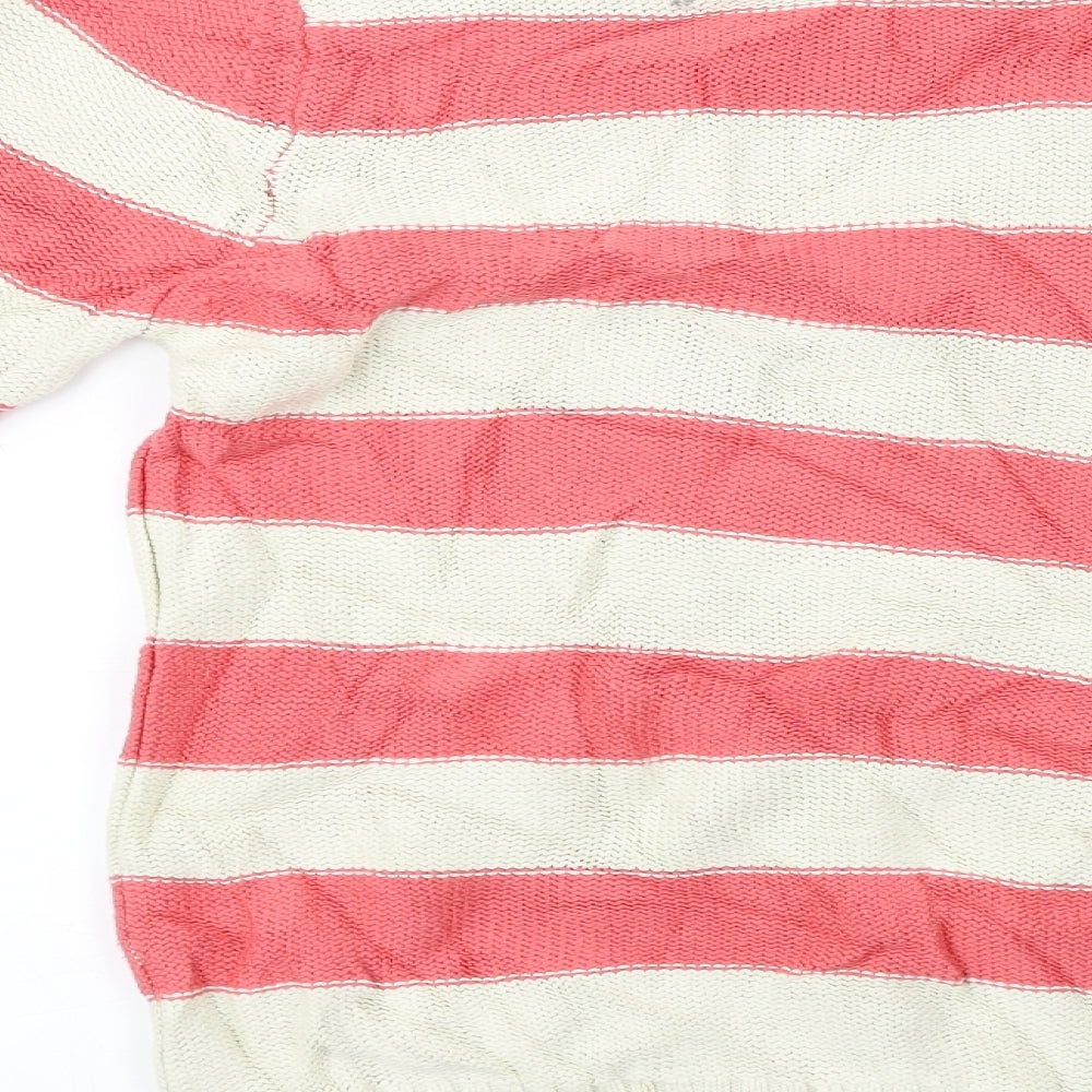 Papaya Womens Ivory Striped Pullover Jumper Size 12