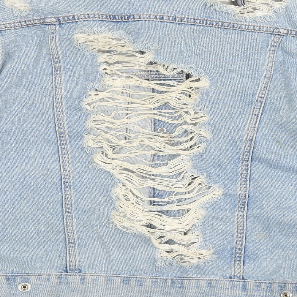 Topshop Womens Blue Denim Jacket Size 6