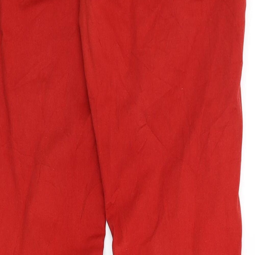 Leana Woman Womens Red Skinny Jeans Size 8 L27 in
