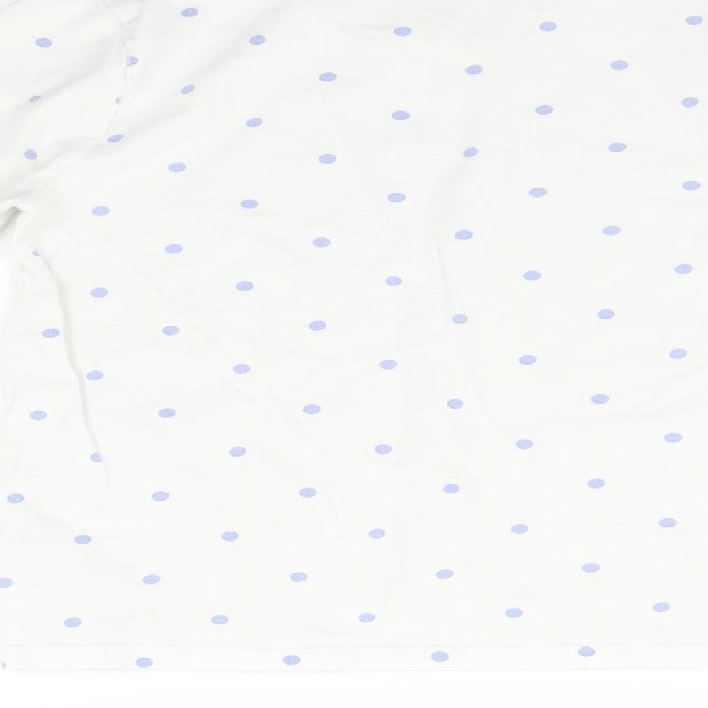 George Girls White Polka Dot Basic T-Shirt Size 9-10 Years - Sleep Club