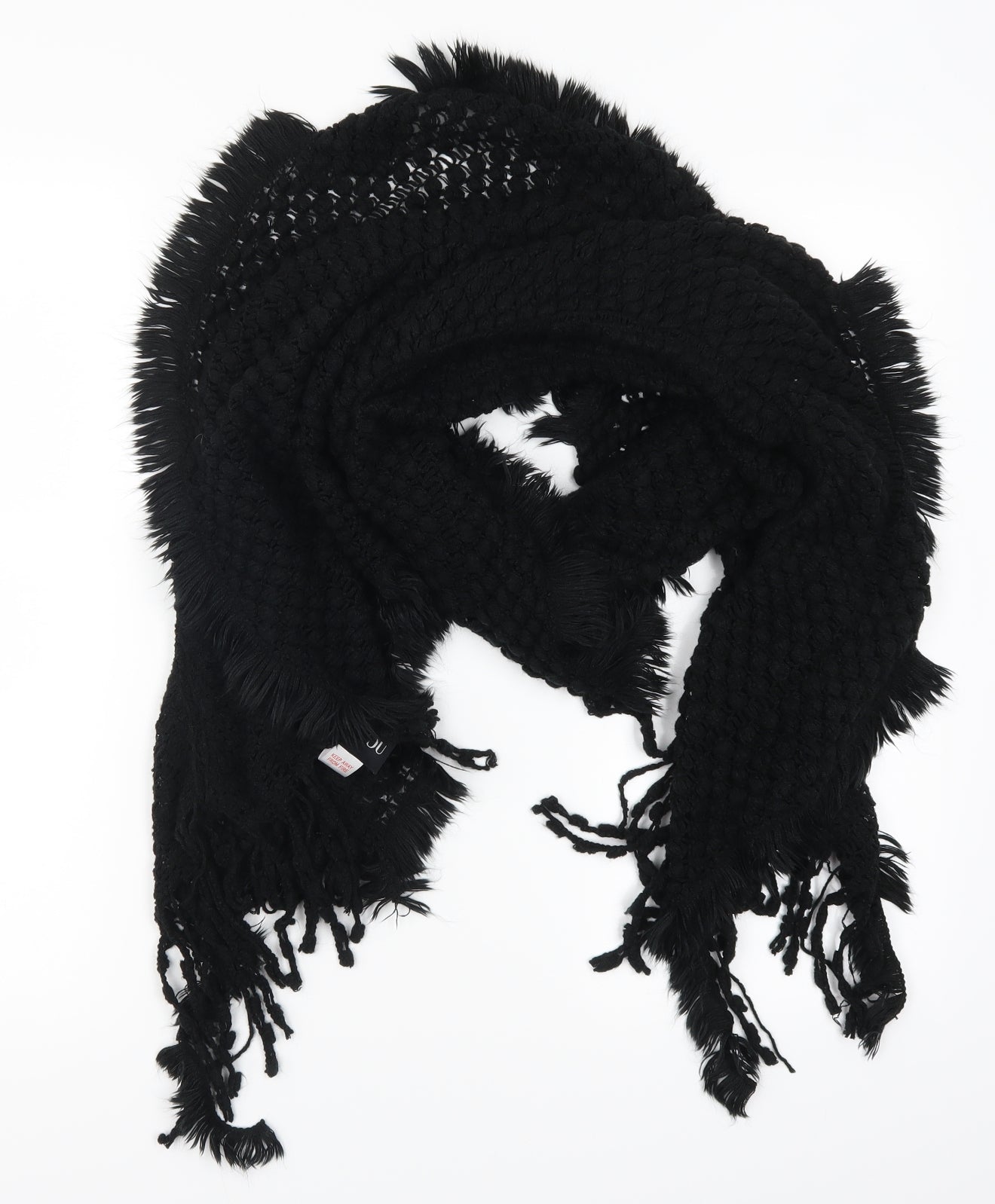 B You Womens Black Scarf