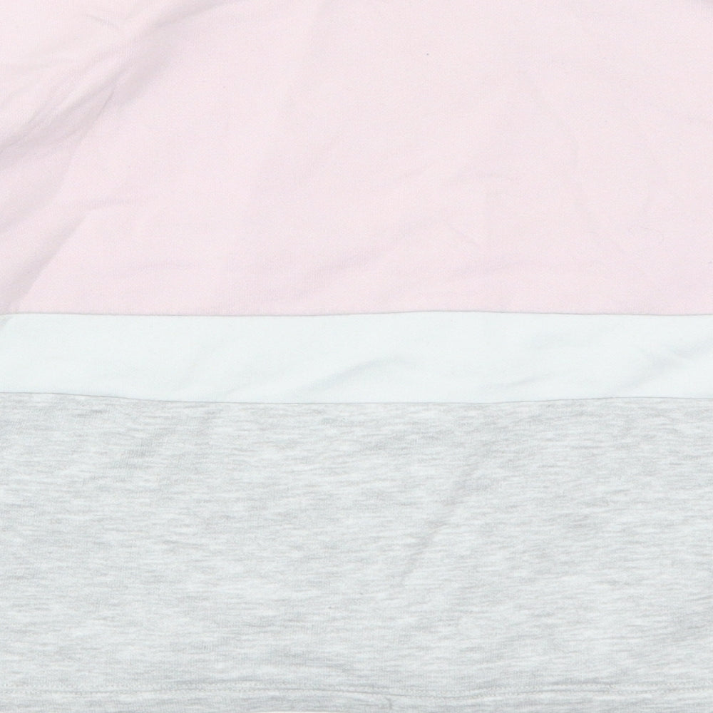 H&M Girls Pink Striped Pullover Sweatshirt Size 11-12 Years - The Future is Yours