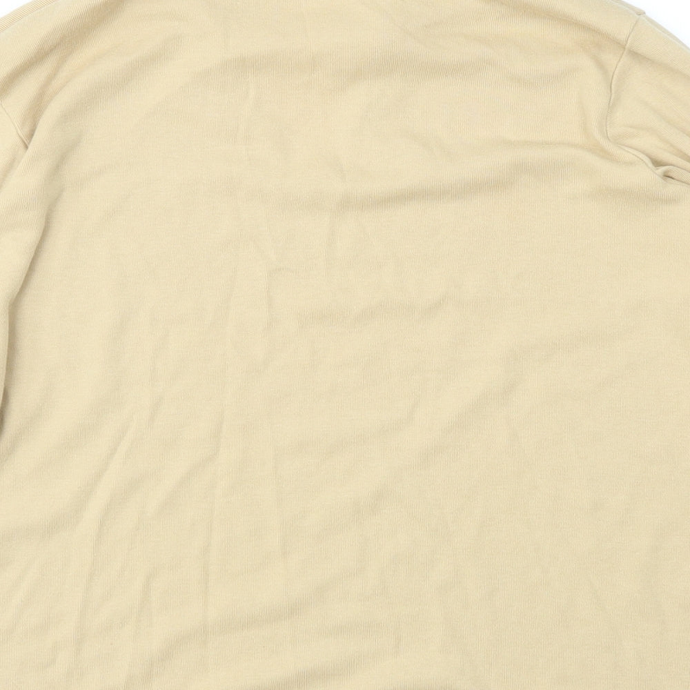 Agenda Womens Yellow Basic T-Shirt Size 14