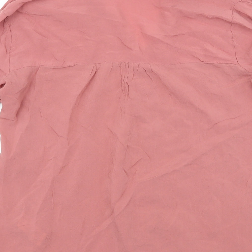 Straivarius Womens Pink Basic Blouse Size M