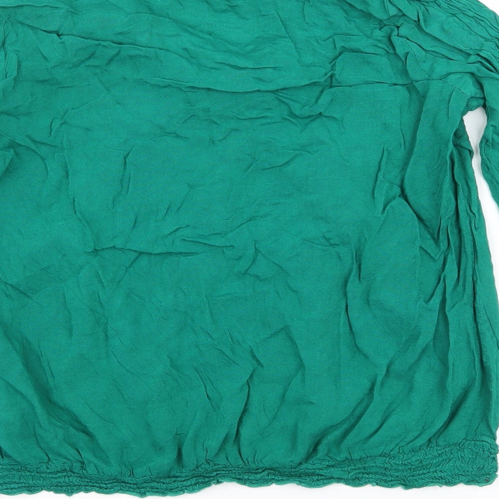 BHS Womens Green Basic Blouse Size 10