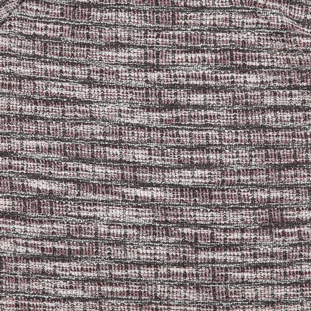 Nutmeg Womens Pink Striped Knit Pullover Jumper Size 12