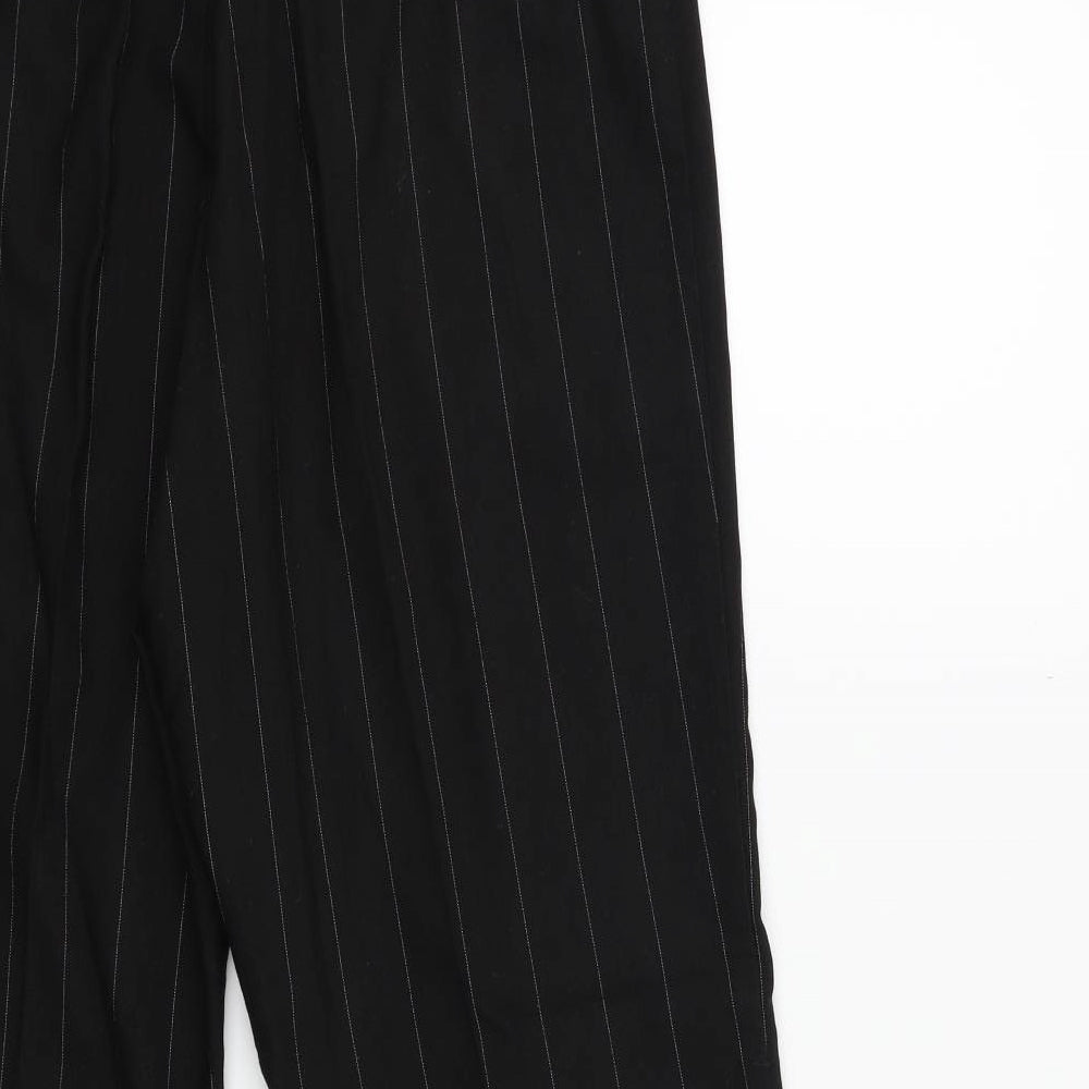 the collection Womens Black Striped Trousers Size 12 L27 in