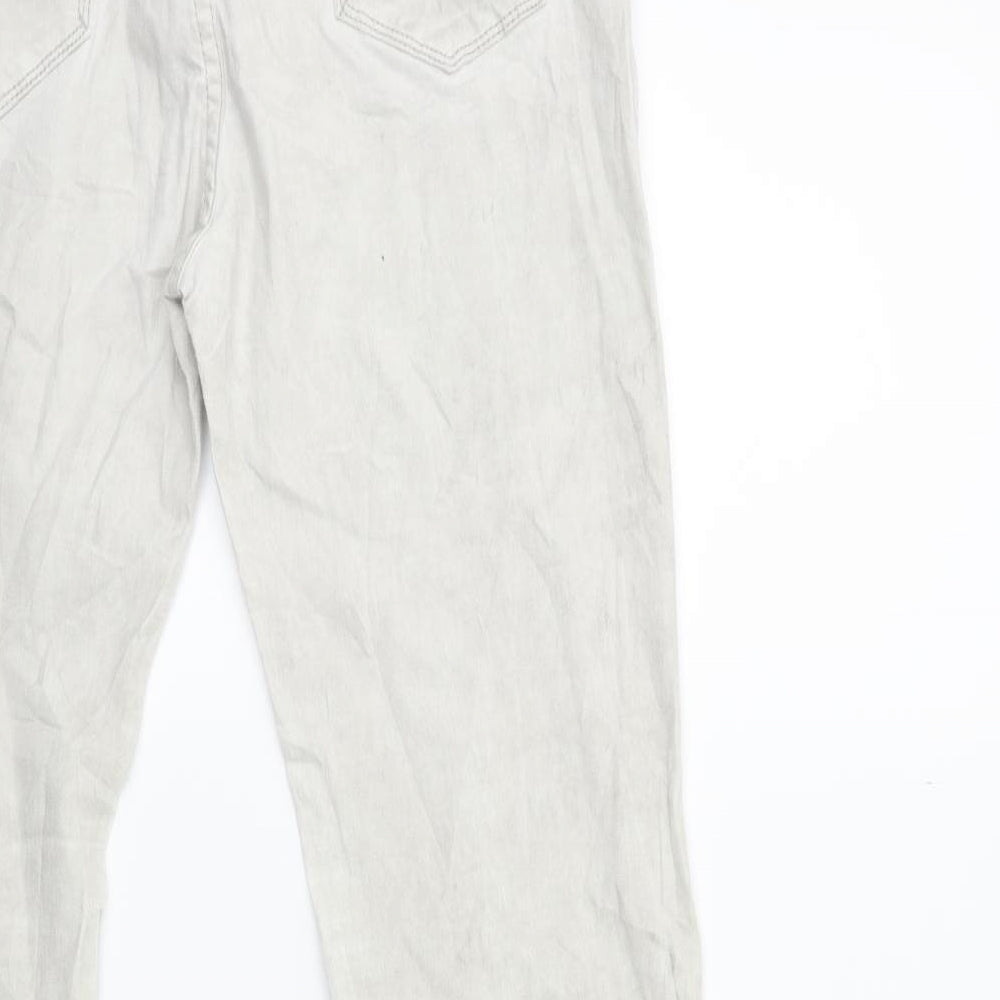 noxy Womens Grey Denim Skinny Jeans Size 14 L30 in