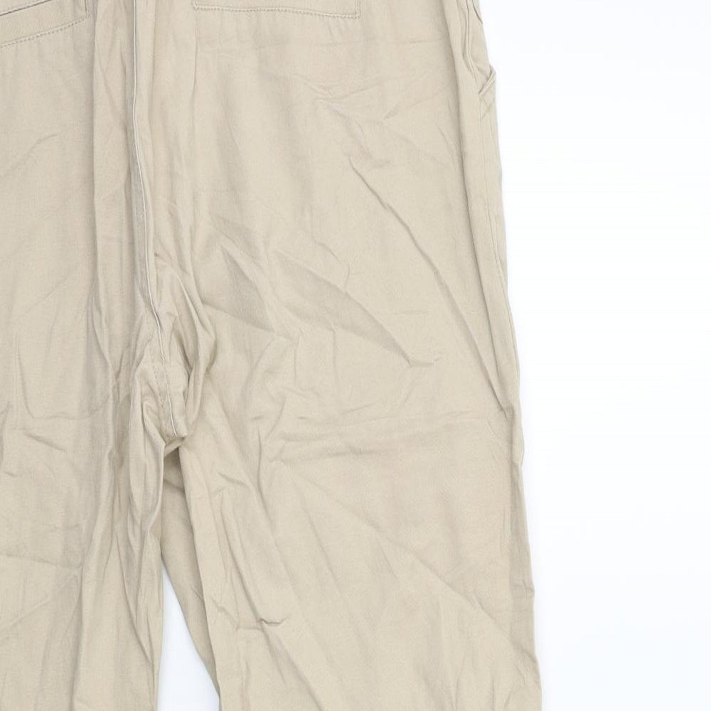 Saint Tropez Clothing Womens Beige Chino Trousers Size 12 L28 in