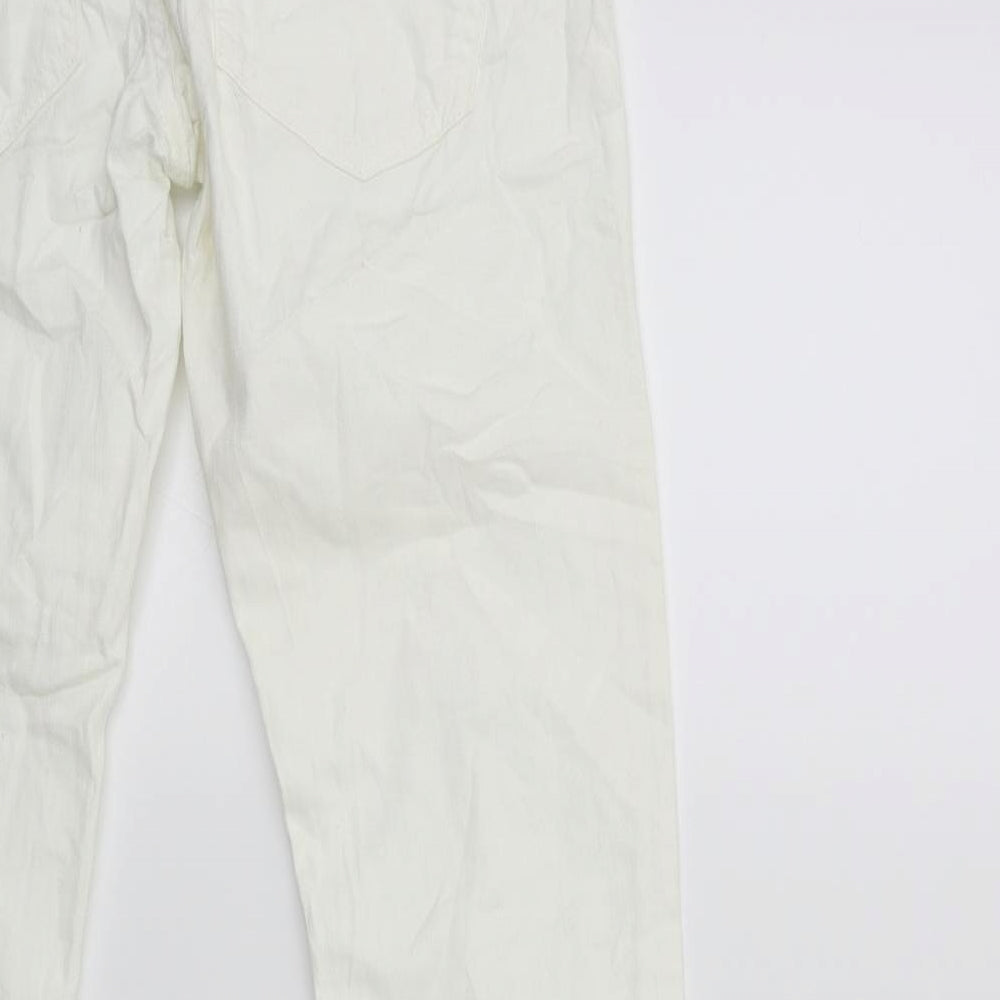 HALLHU' Womens White Denim Skinny Jeans Size 28 in L29 in