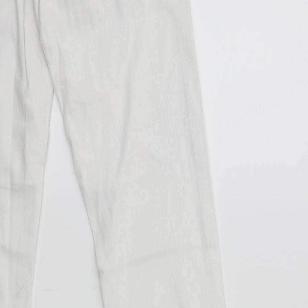 Denim 365 Womens White Denim Skinny Jeans Size 8 L30 in